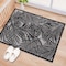 World Rug Gallery Contemporary Palm Leaf Textured Flat Weave Indoor/Outdoor Area Rug 2' x 3' Black 118BLACK2X3 - alternate 1